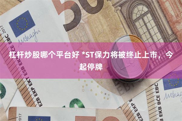 杠杆炒股哪个平台好 *ST保力将被终止上市，今起停牌