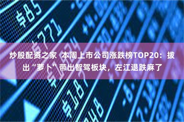 炒股配资之家  本周上市公司涨跌榜TOP20：拔出“萝卜”带出智驾板块，左江退跌麻了