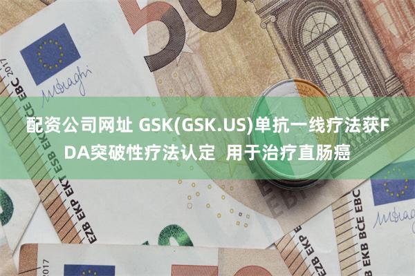 配资公司网址 GSK(GSK.US)单抗一线疗法获FDA突破性疗法认定  用于治疗直肠癌