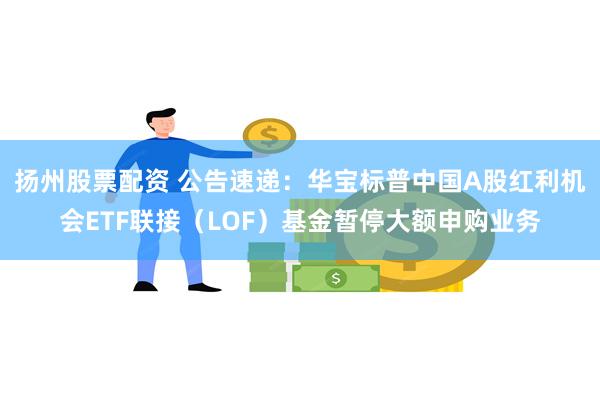 扬州股票配资 公告速递：华宝标普中国A股红利机会ETF联接（LOF）基金暂停大额申购业务
