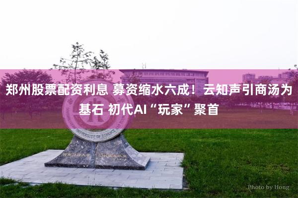 郑州股票配资利息 募资缩水六成！云知声引商汤为基石 初代AI“玩家”聚首